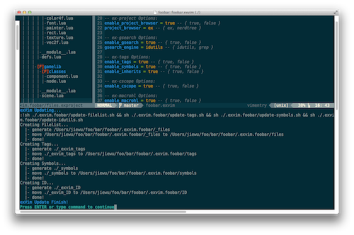 exvim-update-project