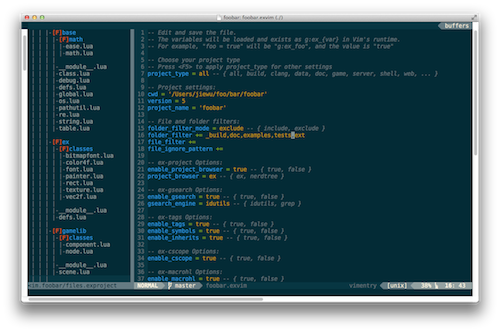 exvim-with-project-tree
